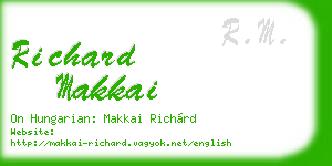 richard makkai business card